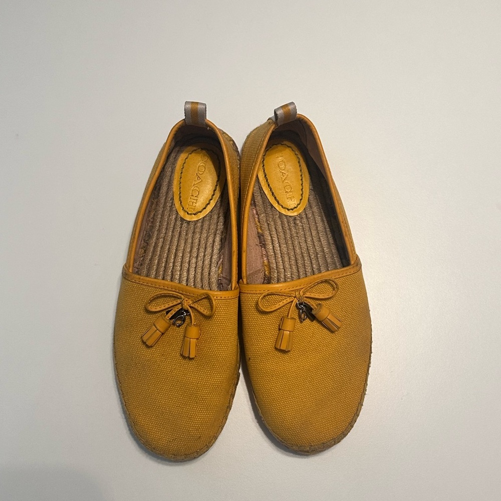 Coach Madison Yellow Tassel Espadrilles